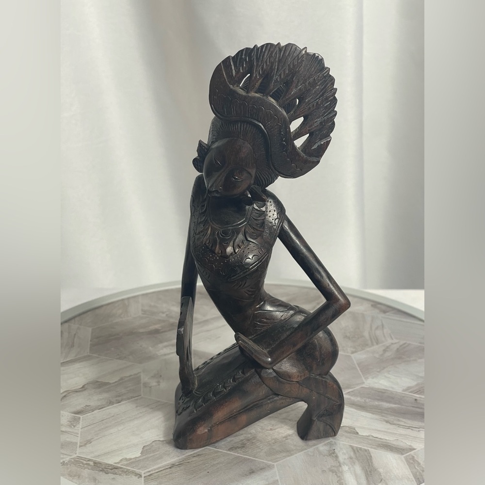 Handcrafted Brown Wooden Sculpture